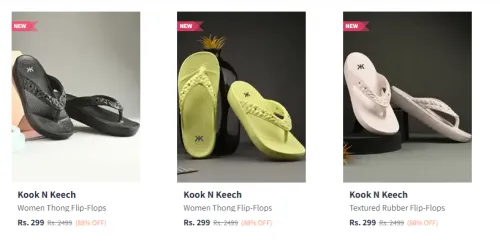 Image of kook N Keech Women's Footwear Starting At ₹299
