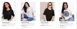 Kook N Keech Womens Over Sized T-Shirts starting at ₹131