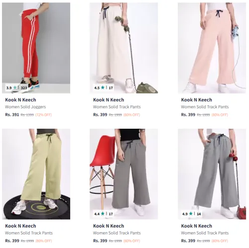 Image of Kook N Keech Women's Trackpant @ Up to 80% Discount | Start ₹391
