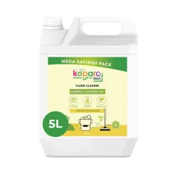 Koparo Natural Disinfectant Surface & Floor Cleaning Liquid | 5 Litre | Plant-Based Non-Toxic Germ Kill Formula | Lime and Lemongrass Freshness | Safer Than Phenyl | Kids Safe & Pet Friendly