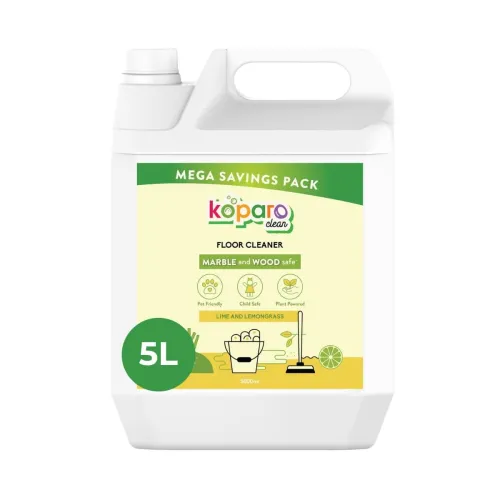 Image of Koparo Natural Disinfectant Surface & Floor Cleaning Liquid | 5 Litre | Plant-Based Non-Toxic Germ Kill Formula | Lime a