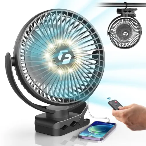 Image of Korbot 8-Inch Portable Rechargeable Clip Fan