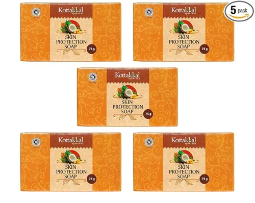 Image of Kottakkal ayurveda® Skin Protection Soap - 75 gm, With Natural Ingredients (Pack of 5)