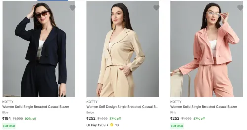 Image of Kotty Blazers Starting @ ₹194