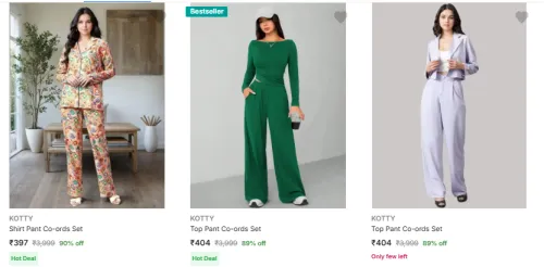 Image of Kotty Co Ords Set Starting at ₹397