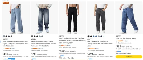 Image of KOTTY Jeans at minimum 81% Discount