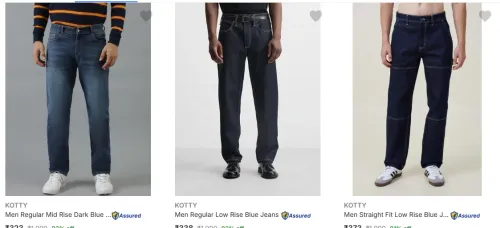 Image of Kotty Men's Jeans Starting at ₹323