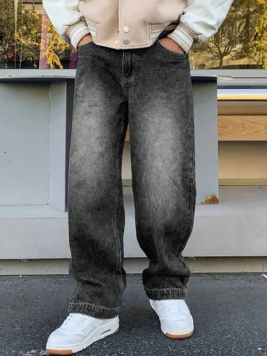 Image of KOTTY Men Regular Low Rise Grey Jeans
