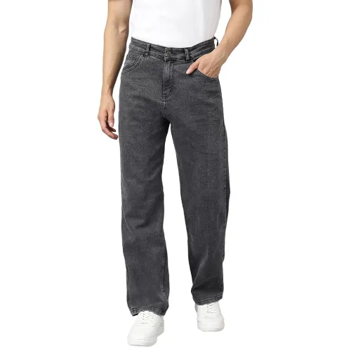 Image of KOTTY Men’s Relaxed Fit Straight-Leg Jeans|Comfortable & Durable Denim Jeans