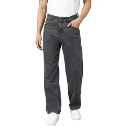 KOTTY Men’s Relaxed Fit Straight-Leg Jeans|Comfortable & Durable Denim Jeans
