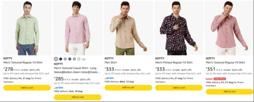 Image of Kotty Men's Shirts From @ ₹278