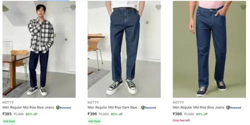 Image of Kotty Mens Jeans at Minimum 70% Discount