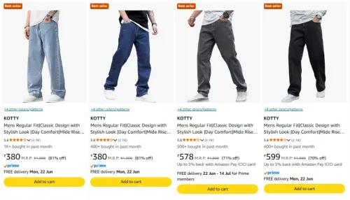 Image of Kotty Men's jeans upto 81% discount 