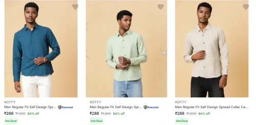 Image of Kotty Men's Shirts upto 84% Discount