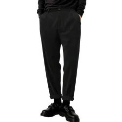 KOTTY Mens Solid Straight Corduroy Trousers for Men