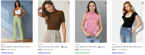 Image of KOTTY Women Clothing Starting At @₹198