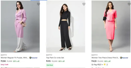 Image of kotty women coat set starting @ ₹238