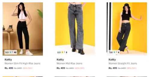 Image of Kotty Women Jeans Flat 80% Discount