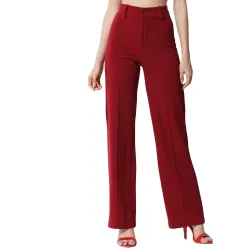 KOTTY Women Polyester Blend Solid Trousers