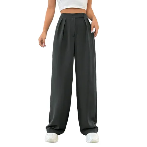 Image of KOTTY Women's High Rise Straight Fit Trousers
