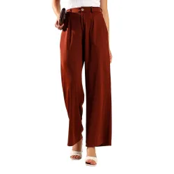 KOTTY Womens High Waist Wide Leg Trousers 