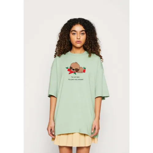 Image of KOTTY Women's Printed Cotton Blend Oversized T-Shirts