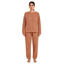 KOTTY Women’s Regular Fit Coral Fabric Winter Ensemble – Soft and Warm Wear for Chilly Days