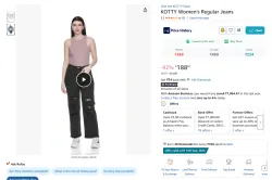 KOTTY Womens Regular Jeans