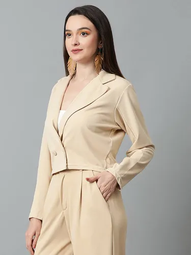 Image of KOTTY Women Solid Single Breasted Casual Blazer
