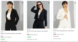 KOTTY Women Solid Single Breasted Casual Blazer