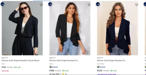 Image of Kotty Women's Blazer at minimum 92% Discount
