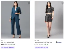 Kotty Womens Co-ord Set Upto 91% Discount