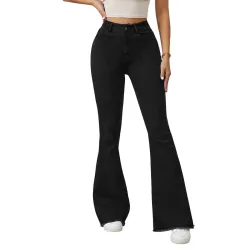 KOTTY Womens High Waist Flared Fit Stretchable Denim Jeans for Casual
