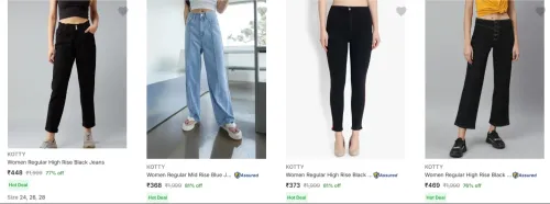 Image of Kotty Women's Jeans at minimum 70% Discount