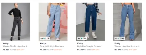 Image of Kotty Women's Jeans upto 80% discount 