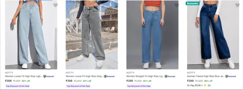 Image of Kotty Women's Jeans upto 86% Discount