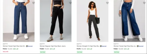 Image of Kotty Women's Jeans upto 88% Discount