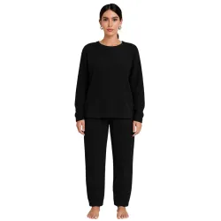 KOTTY Women’s Regular Fit Coral Fabric Winter Ensemble – Soft and Warm Wear for Chilly Days