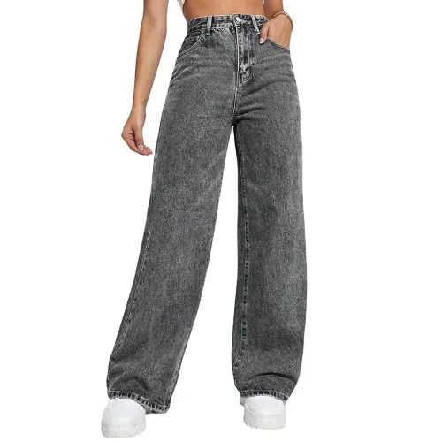 Image of KOTTY Women's Straight Fit High-Rise Stretchable Jeans