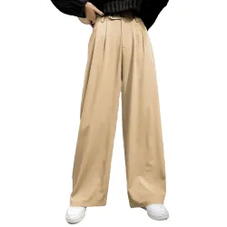 KOTTY Womens Straight Fit Mid Rise Cotton Blend Solid Trousers