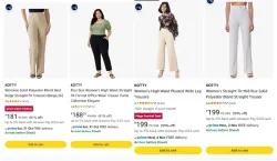 KOTTY Womens Trousers starting at ₹181