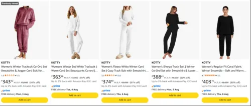 Image of KOTTY Women's Winter Tracksuit at Minimum 90% Discount
