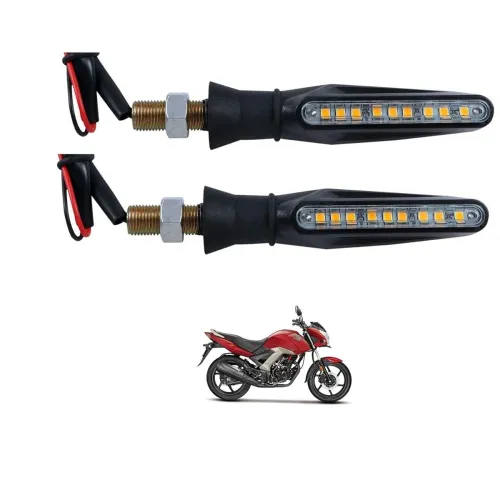 Image of Kozdiko Front & Rear Side Sleek Yellow Indicator Light Set of 4 Pcs for Honda CB Unicorn 160