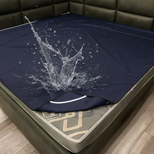 Image of KPS King Size Elastic Strap Polyster Waterproof Mattress Cover