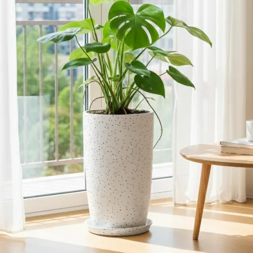 Image of Kraft Seeds Qutub 18 inch Polymer Lightweight Pot for Plant