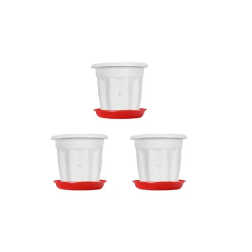 Image of Kraft Seeds 8" Victoria Flower Planters with Plate Po3