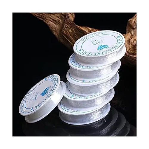 Image of KRAFTMASTER Crafts Stretchy Clear White String Cord