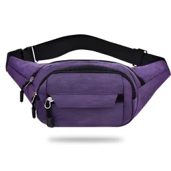 Kraptick Premium Unisex Waist Bag for Men and Women - Stylish Hip Bag, Fanny Pack, Travel Money Belt (Purple)