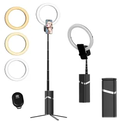 Kratos 2026 Premium Ring Light Tripod Stand with Remote, 4000mAh Battery