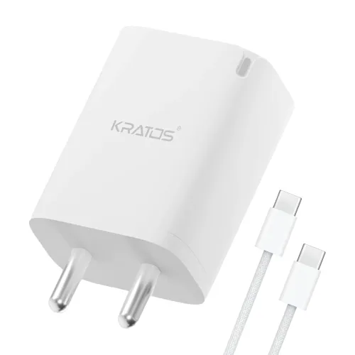 Image of Kratos 25W Fast Charger for iPhone Devices with 1 Meter USB C to Type C Data Cable